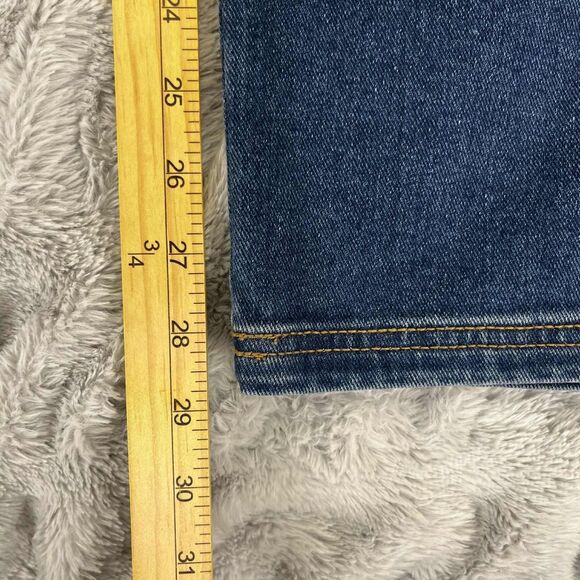 Knox Rose Jeans Women L Straight Leg Mid Rise Blue Stretch Denim Elastic Waist - Picture 7 of 8